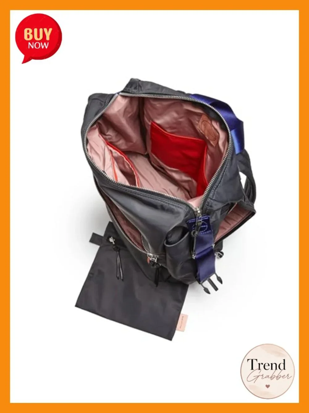 Convertible Laptop Backpack with Luggage Strap Water Resistant Nylon Travel